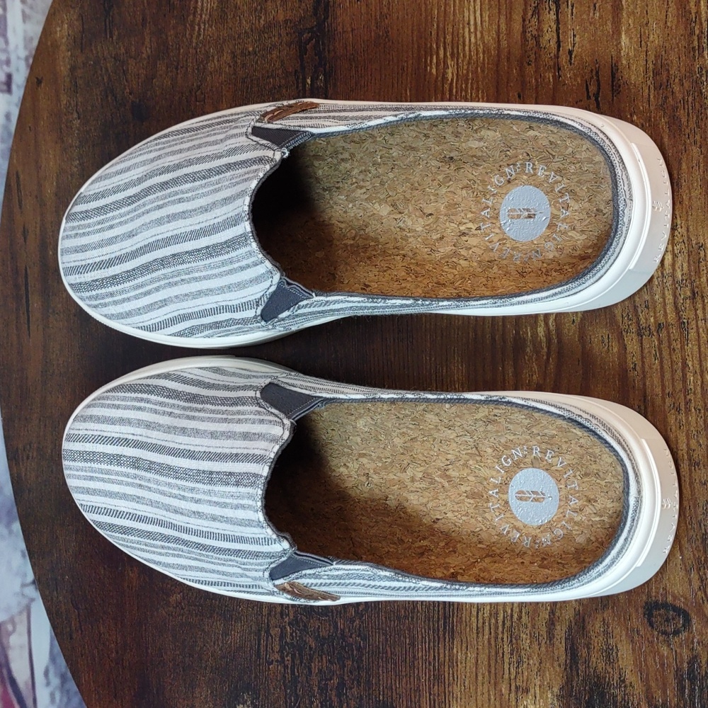 Revitalign "Esplanade" Stripe Canvas Slip-on Sneakers - Picture 6 of 16